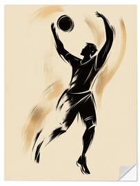 Wandsticker Der Volleyballspieler