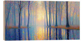 Wood print Misty magic forest - DejaReve