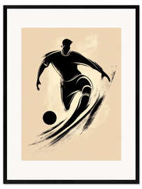 Gerahmter Kunstdruck Der Fußballspieler