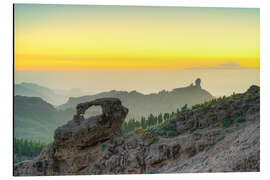 Alubild Blick auf den Pico de las Nieves auf Gran Canaria - Michael Valjak