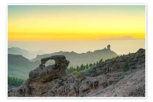Poster Blick auf den Pico de las Nieves auf Gran Canaria