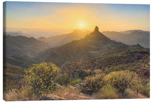 Canvas print Roque Bentayga on Gran Canaria