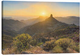 Canvas print Roque Bentayga on Gran Canaria - Michael Valjak