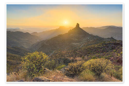Poster Roque Bentayga on Gran Canaria