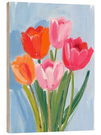 Holzbild Tulpen