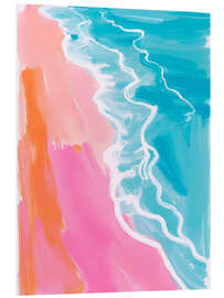 Hartschaumbild Sonnenuntergang am Strand