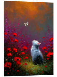 Quadro em acrílico The white butterfly - DejaReve