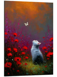 Alubild Der weiße Schmetterling