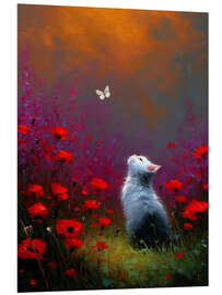 Hartschaumbild Der weiße Schmetterling