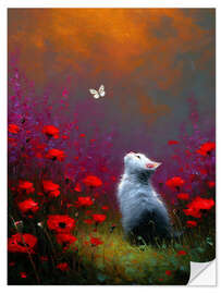 Wandsticker Der weiße Schmetterling