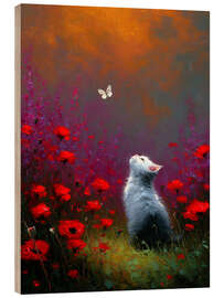 Obraz na drewnie The white butterfly - DejaReve
