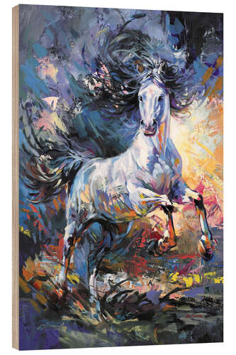 Print på træ Storm Rider's Dream Horse
