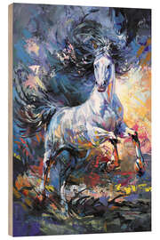 Print på træ Storm Rider's Dream Horse - Leon Devenice