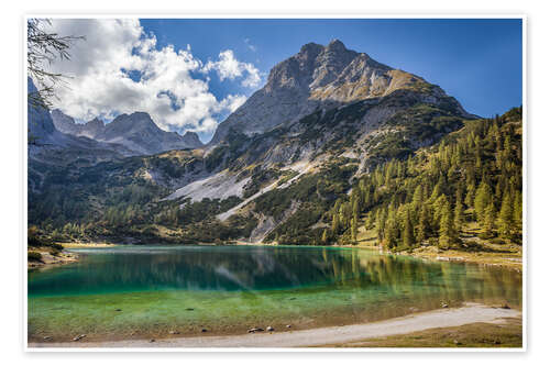 Poster Seebensee in the Gaistal, Ehrwald in Tyrol, Austria