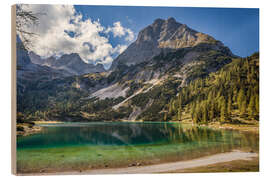 Wood print Seebensee in the Gaistal, Ehrwald in Tyrol, Austria - Christian Müringer
