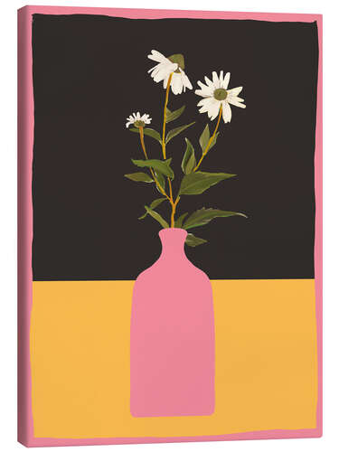 Obraz na płótnie Daisies in Pink Vase