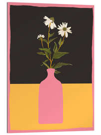 Gallery Print Gänseblümchen in rosa Vase