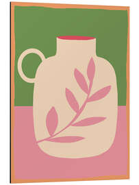Obraz na aluminium Vase with Pink Leaf - ThingDesign