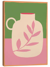 Obraz na płótnie Vase with Pink Leaf - ThingDesign