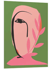 Hartschaumbild Abstraktes botanisches Gesicht