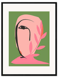 Gerahmter Kunstdruck Abstraktes botanisches Gesicht