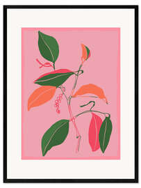 Gerahmter Kunstdruck Bunter Stiel