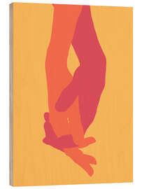 Holzbild Sanfte Berührung - ThingDesign