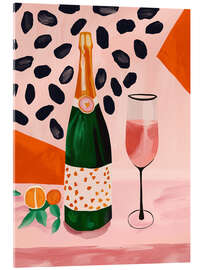Tableau en verre acrylique Champagne