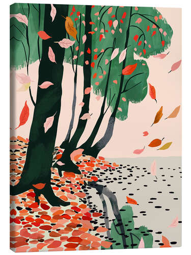 Leinwandbild Herbstlaub
