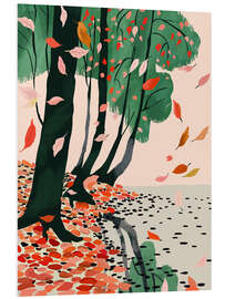 Hartschaumbild Herbstlaub