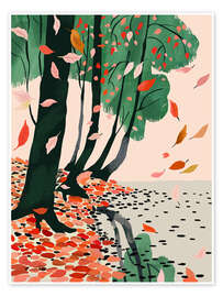 Wall print Autumn Leaves - Artsy Sesta