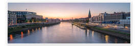 Obra artística Bremen skyline at sunset - Jan Christopher Becke