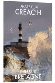 Akrylbillede Creac'h Lighthouse, Brittany, France - Roger O’Reilly