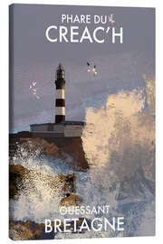 Leinwandbild Creac'h Leuchtturm, Bretagne, Frankreich - Roger O’Reilly