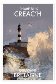 Plakat Creac'h Lighthouse, Brittany, France - Roger O’Reilly