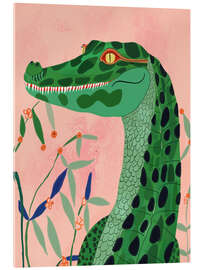 Acrylglasbild Dschungelkrokodil