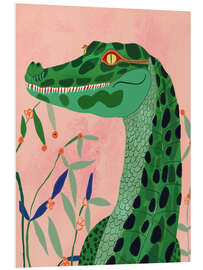 Hartschaumbild Dschungelkrokodil - Artsy Sesta