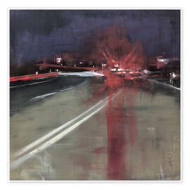 Plakat Federal Highway 252: Driving at night - Eduard Warkentin