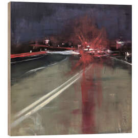 Cuadro de madera Federal Highway 252: Driving at night - Eduard Warkentin