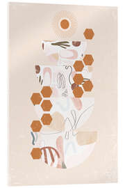 Acrylglasbild Boho Harmony - Abstrakte Keramikformen - Dani Jay Designs