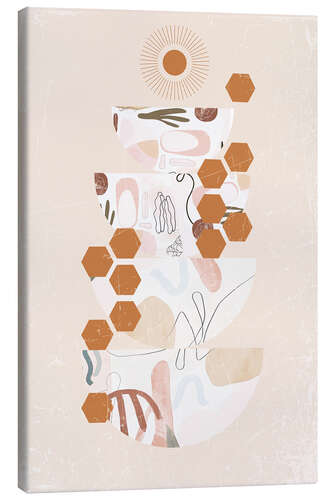Canvas print Boho Harmony - Abstract Ceramic Forms