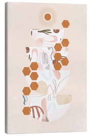 Canvas print Boho Harmony - Abstract Ceramic Forms - Dani Jay Designs