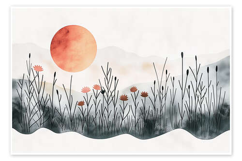 Poster Sunset in Bloom