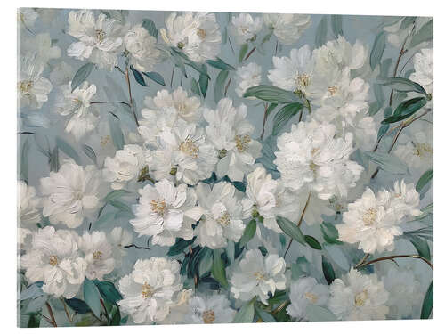 Obraz na szkle akrylowym Moody Summer White Flower