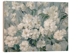 Cuadro de madera Moody Summer White Flower - TAlex