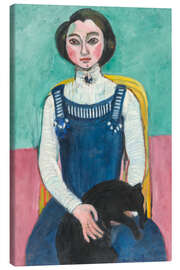 Leinwandbild Marguerite mit schwarzer Katze - Henri Matisse