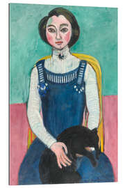 Gallery Print Marguerite mit schwarzer Katze