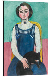 Magnettafel Marguerite mit schwarzer Katze