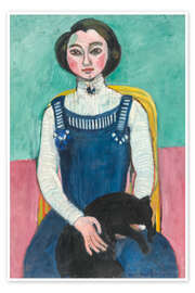 Obraz Marguerite with black cat - Henri Matisse