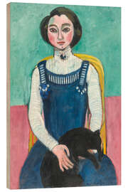 Wood print Marguerite with black cat - Henri Matisse